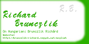 richard brunczlik business card